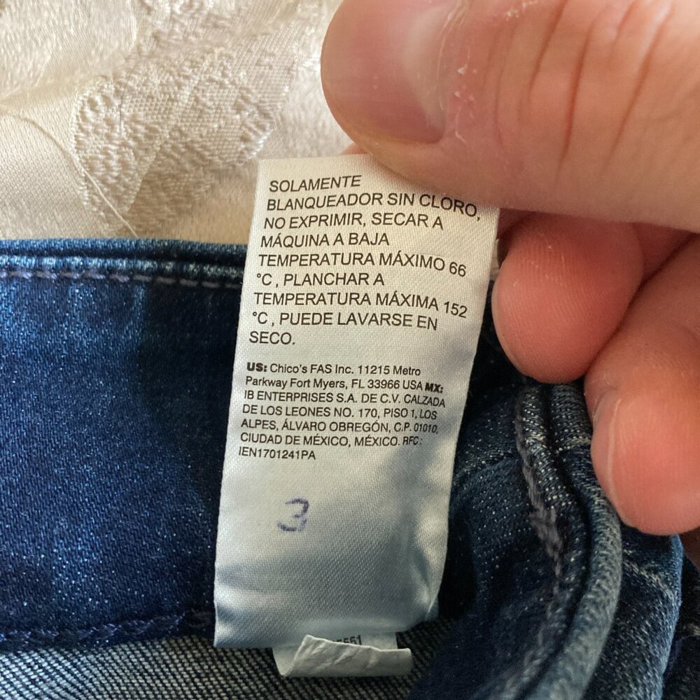 Chico's Pull-On Ankle Jegging Inverness Indigo Size 0 Regular - NWT - Picture 12 of 16